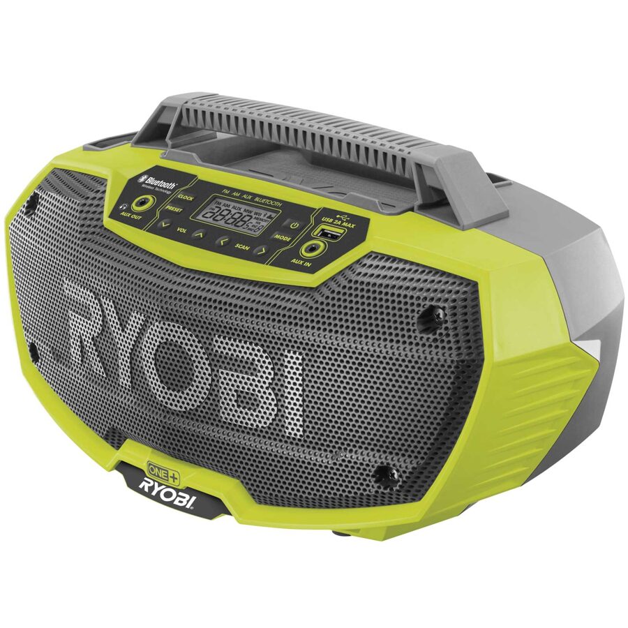 Ryobi ONE + R18RH-0 аккумуляторный радиоприемник, серый / зеленый, без аккумулятора