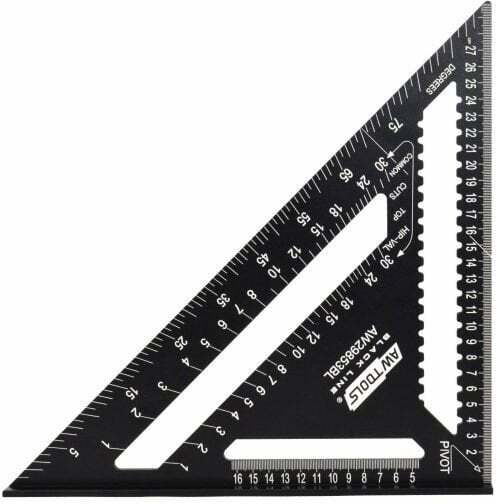 Алюминиевый столярный угольник AWTOOLS 12 дюймов, черный. AW29853BL  5903678630010