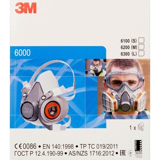 3M atkārtoti lietojama pusmaska, L izmērs 3M6300