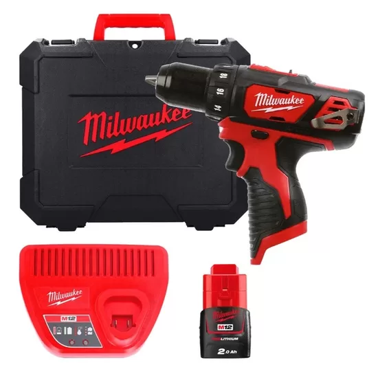 MILWAUKEE DRILL / DRIVER 12V 30Nm 1x2,0Ah LI-ION M12BDD-201C 4933479439