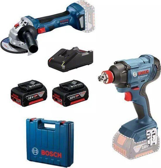 BOSCH ZESTAW COMBO 18V (GDX 180-LI, GWS 180) 2x4,0Ah 0615990N1U