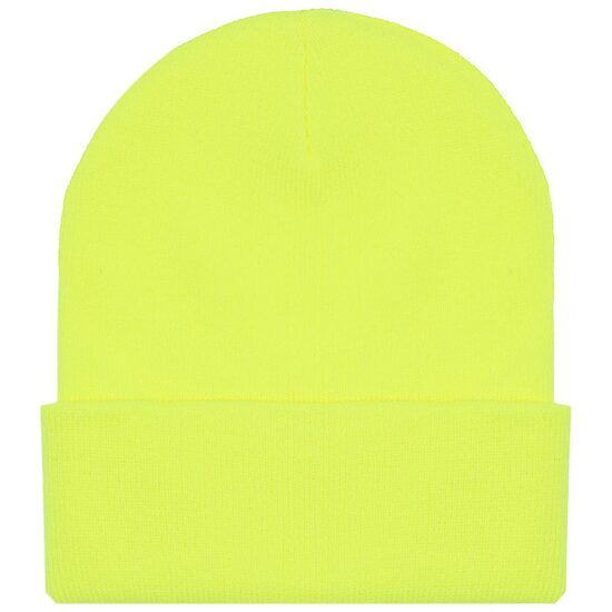 Зимняя вязаная акриловая шапка неоново-желтого цвета CZAPKA DZIANA YELLOW NEON