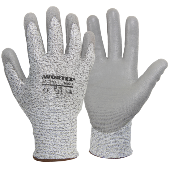 Рабочие перчатки снижают риск порезов. Класс D WORTEX 10/XL 6710