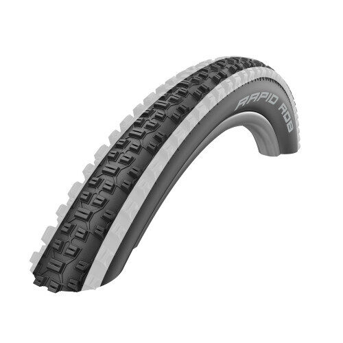 Шина 27.5" Schwalbe Rapid Rob HS 425, Active Wired 57-584 / 27.5x2.25 White Stripes 11101396