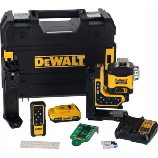 Линейный лазер Dewalt 18 В, зеленый, 3x360, 1x2.0 Ач, DCLE34035D1-QW 5035048834633