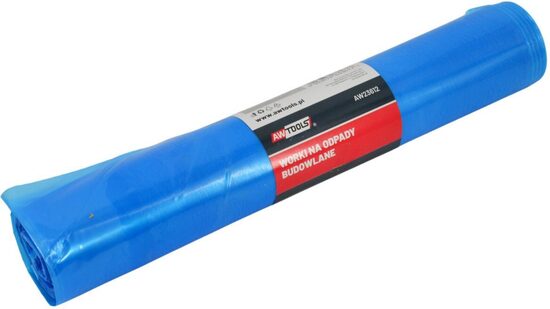 AWTOOLS celtniecības atkritumu maisi 120l 60µ 10 gab. AW23612 5903678633677