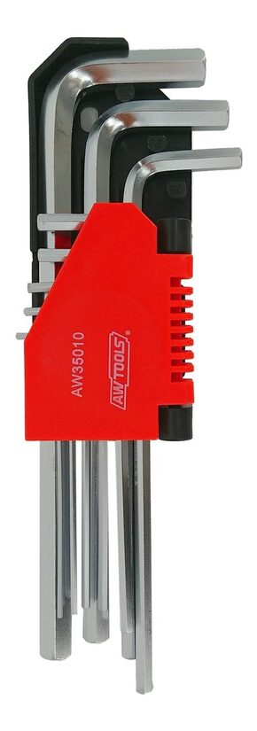 Набор шестигранных ключей AWTools AW35010BL 1,5–10 мм; 9 шт. 5903041035039