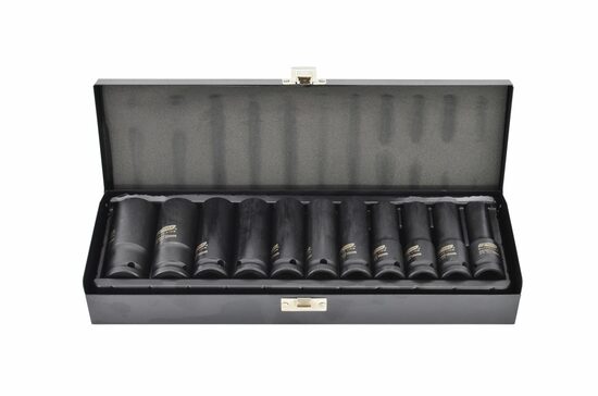 НАБОР ГОЛОВОК УДАРНЫХ AWTOOLS 1/2" 11 шт. 10-24 мм ЧЕРНАЯ ЛИНИЯ AW38645BL 5903678612290