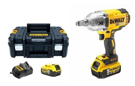 УДАРНЫЙ гайковерт DEWALT 18 В 1/2 дюйма 950 Нм 3-ШЕРЕНЧАТЫЙ 2 x 5,0 Ач ЛИТИЙ-ИОННЫЙ DCF899P2-QW