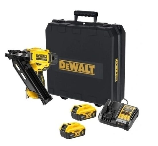 DEWALT NAGLOTĀJS 18V 33° 64-90mm 2x5,0Ah DCN930P2-QW