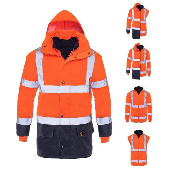 Рабочая куртка PROCERA оранжевого цвета HVP PROLUMO 5IN1 HVP XL размер 5908274511565