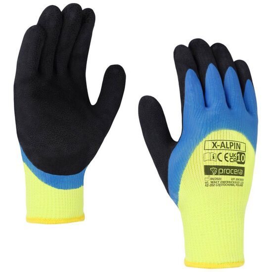 Утепленные рабочие перчатки с латексным покрытием, размер 9 X-ALPIN 9 5902767619219