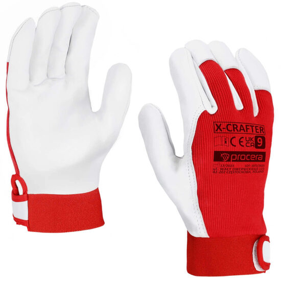 Перчатки X-CRAFTER 9 из козьей кожи с усилением, размер 9, 5908274508961