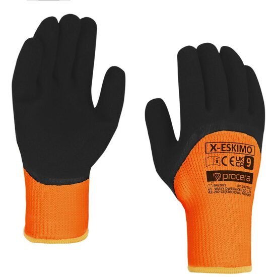 Утепленные рабочие перчатки с латексным покрытием, размер 10 X-ESKIMO 10 5902767611732
