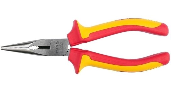 Плоскогубцы электрика YATO с заостренными концами 160 мм Vde 1000 В YT-21154 5906083211546