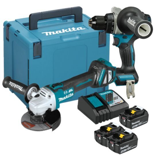 MAKITA COMBO KIT 18V DLX2544TJ (DDF492 + DGA513) 3x5.0 MAKPAC 197050010810
