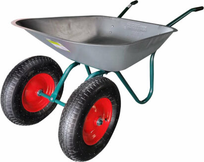 Садовая тачка AWTOOLS 100 L 130 KG AW66021 5903678630959 Два колеса, металлические диски.