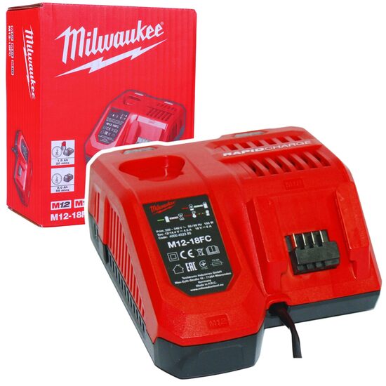 ЗАРЯДНОЕ УСТРОЙСТВО MILWAUKEE M12-18FC БЫСТРАЯ ЗАРЯДКА 4932451079 4002395810581