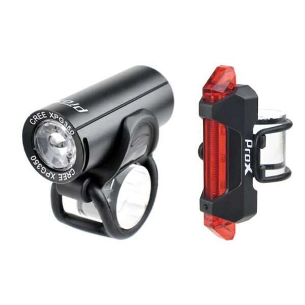 Комплект ламп ProX Pictor CREE 350Lm + 10Lm USB black LAMR240