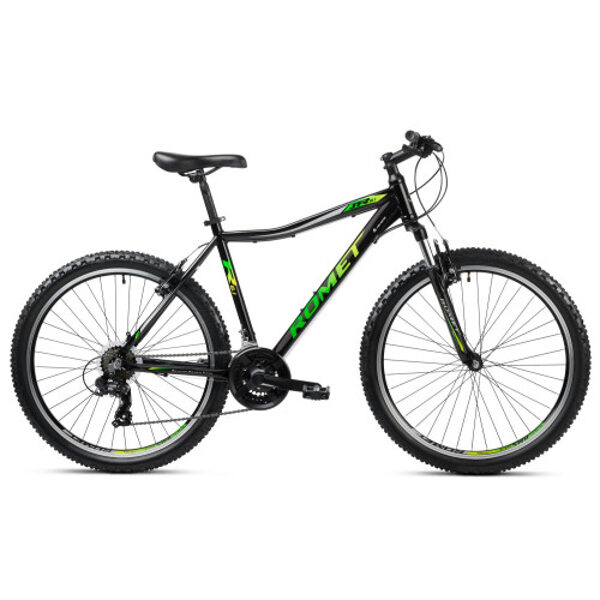 Велосипед Romet Rambler R6.1 JR 2024 black-green-grey-17" / M 26170073FA