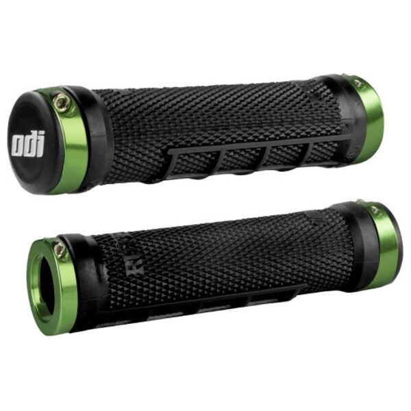 Ручки руля ODI Ruffian MX MTB Lock-On Bonus Pack Black/Green GRIP405