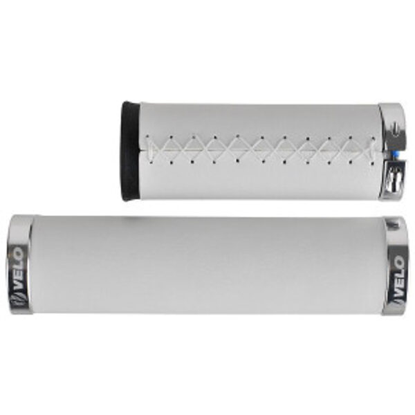 Ручки руля VELO ProX VLG-851-2AD3 129/92mm Lock-on eco-leather white GRIP238