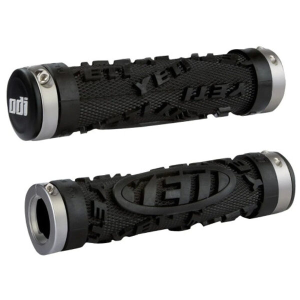 Ручки руля ODI Yeti HC MTB Lock-On Bonus Pack Black/Silver GRIP408