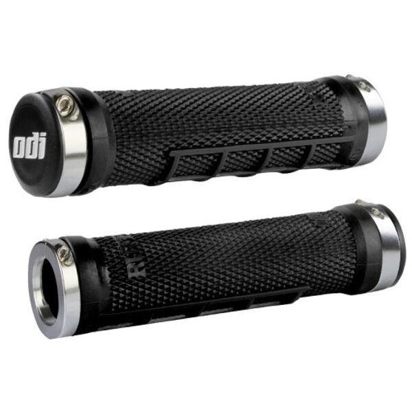 Ручки руля ODI Ruffian MX MTB Lock-On Bonus Pack Black/Silver GRIP404