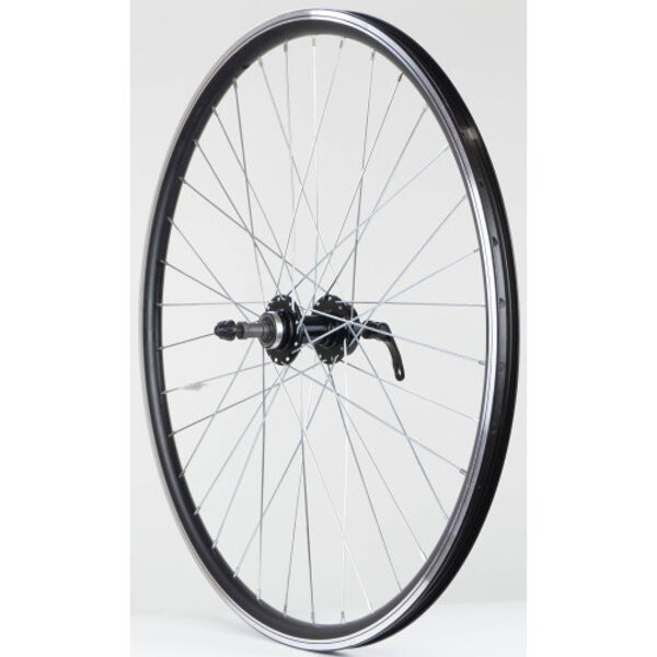 Заднее колесо 27,5-дюймовый алюминиевый диск, ступица свободного хода QR, машинные подшипники, черный обод DoubleWall RWHL163