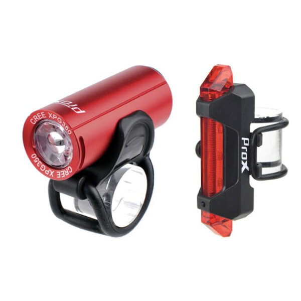 Комплект ламп ProX Pictor CREE 350Lm + 10Lm USB red LAMR239