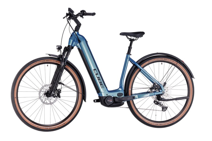 Электрический велосипед Cube Nuride Hybrid Performance 625 Allroad Easy Entry metalblue'n'red 2023-50 cm / S 632662 - Easy Entry 50 cm - S