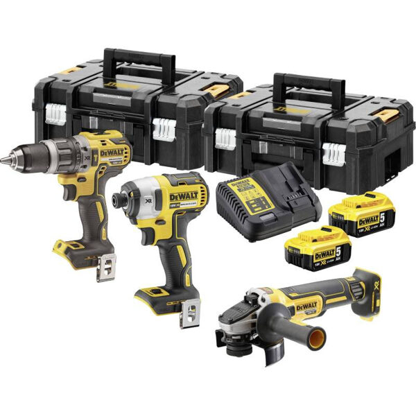 КОМБО-КОМПЛЕКТ DEWALT 18 В DCK384P2T-QW (DCD796+DCF887+DCG405) 2x5,0 Ач 5035048698747