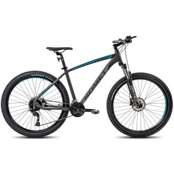 Велосипед Romet Rambler R7.4 2024 graphite-silver-turquoise-18" / M 27180256OA