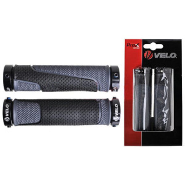 Ручки руля Velo ProX VLG-776AD3 129mm GEL Lock-on black-grey GRIP96