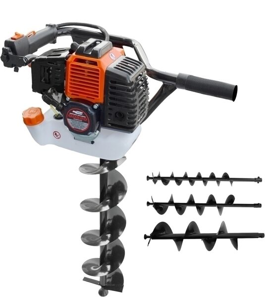 AWTOOLS / Бензиновый Бур  для почвы 2,95 км 2-такта + 3 сверла (100,150,200 мм) GD520 AW80040 5902198742890