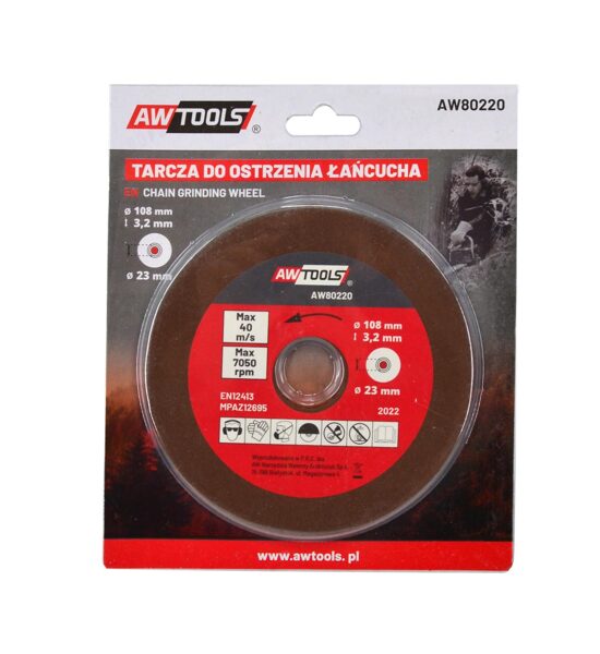 AWTOOLS ДИСК ДЛЯ ЗАТОЧКИ ЦЕПЕЙ 108x23,2x3,2 мм AW80220