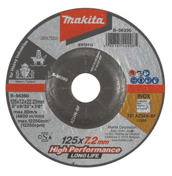 Шлифовальный диск Makita T27 AZ24N-BF13360 125x7.2x22.23 мм