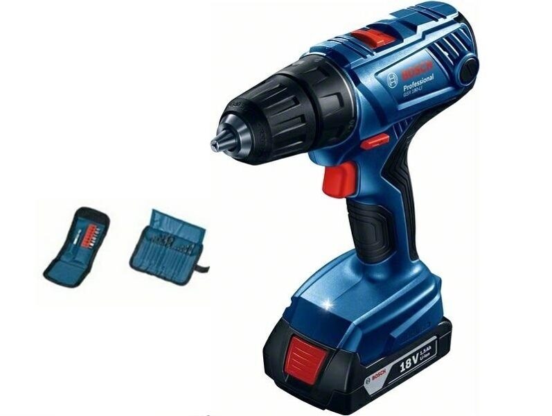 BOSCH DRILL / DRIVER 18V ​​54 / 21Nm 2x2,0Ah LI-ION CASE + ПРИНАДЛЕЖНОСТИ GSR 180-LI B06019F810A