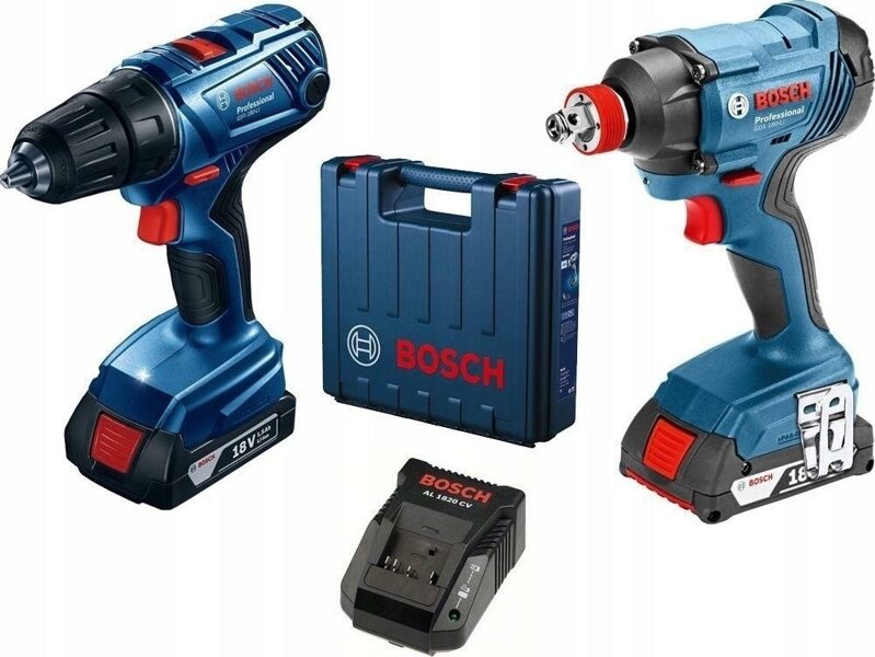 BOSCH SET 18V Гайковерт ударный GDX 180-LI+Аккумуляторная дрель GSR 18V-50 3x5Ah 06019G5227