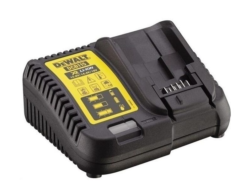 Lādētājs DeWALT XR Li-Ion multivoltāžas 10.8, 14.4, 18V DCB115-QW