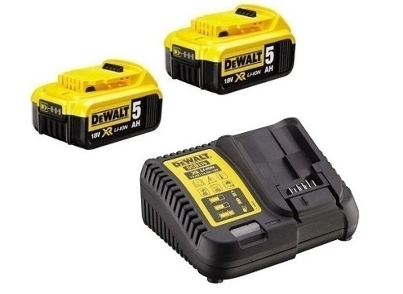 DEWALT LĀDĒTĀJU KOMPLEKTS DCB115 + 2 x BATERIJA 5.0Ah DCB115P2-QW