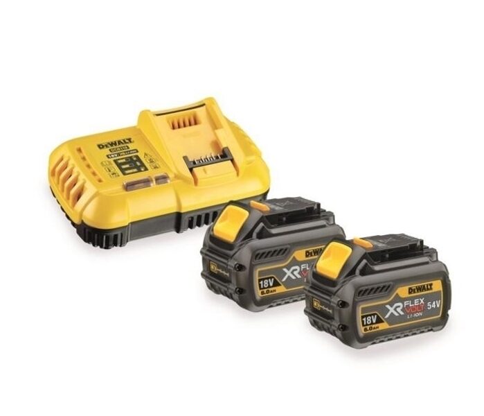 КОМПЛЕКТ DEWALT XR FLEXVOLT ЗАРЯДНОЕ УСТРОЙСТВО DCB118 + 2 АККУМУЛЯТОРА 6,0 Ач DCB118T2-QW