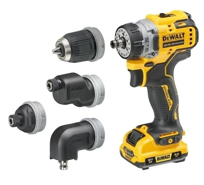Дрель/шуруповёрт DEWALT 12 В 2x3,0 Ач СО СМЕННЫМИ ГОЛОВКАМИ DCD703L2T-QW