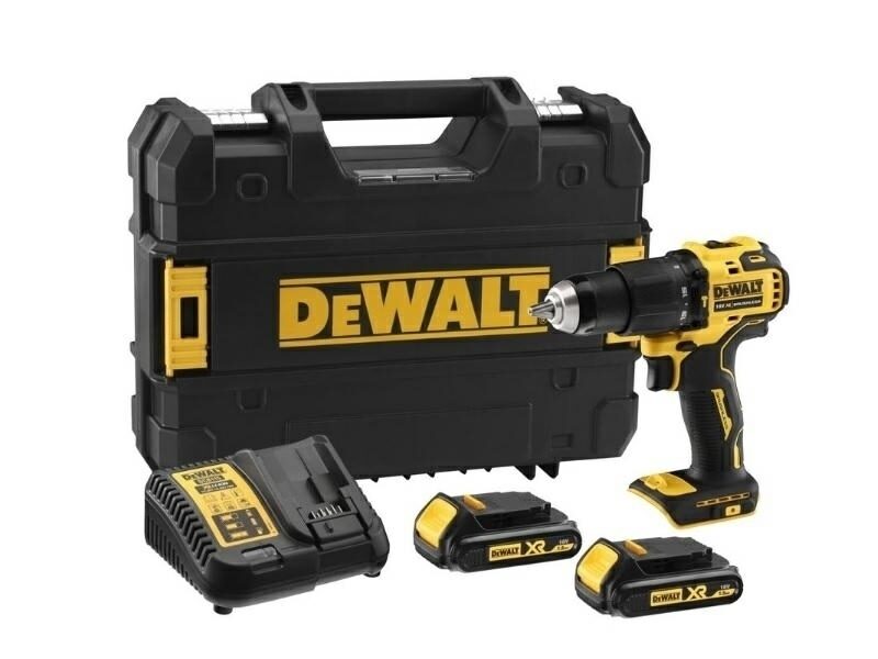 УДАРНАЯ Дрель-шуруповерт DEWALT/С ПРИВОДОМ 18 В 65 Нм 2x1,5 Ач БЕСЩЕТОЧНАЯ DCD709S2T-QW