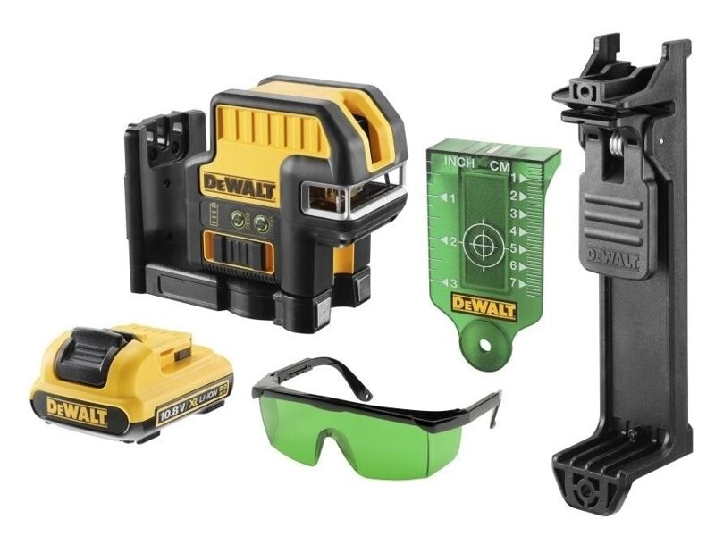 ЛИНЕЙНЫЙ ЛАЗЕР DEWALT 12 В ЗЕЛЕНЫЙ + 5 ТОЧЕК DCE0825D1G-QW