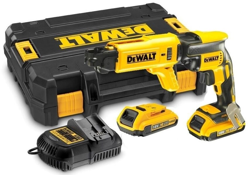ОТВЕРТКА DEWALT ДЛЯ ГИПСОКАРТА 18 В 30 Нм 2 x 2,0 Ач ЛИТИЙ-ИОННЫЙ БЕСЩЕТОЧНЫЙ TSTAK DCF620D2K-QW