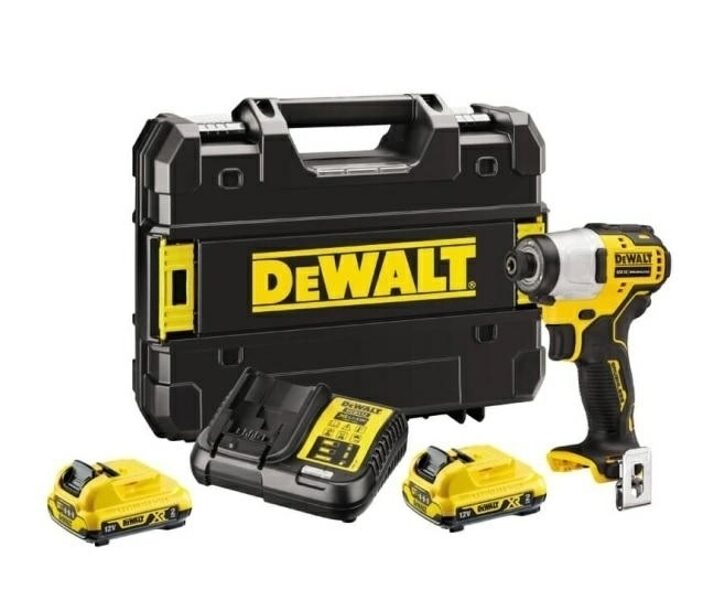 УДАРНЫЙ ШУРУПОВЕРТ DEWALT 12 В 163 Нм 2x2,0 Ач DCF801D2-QW