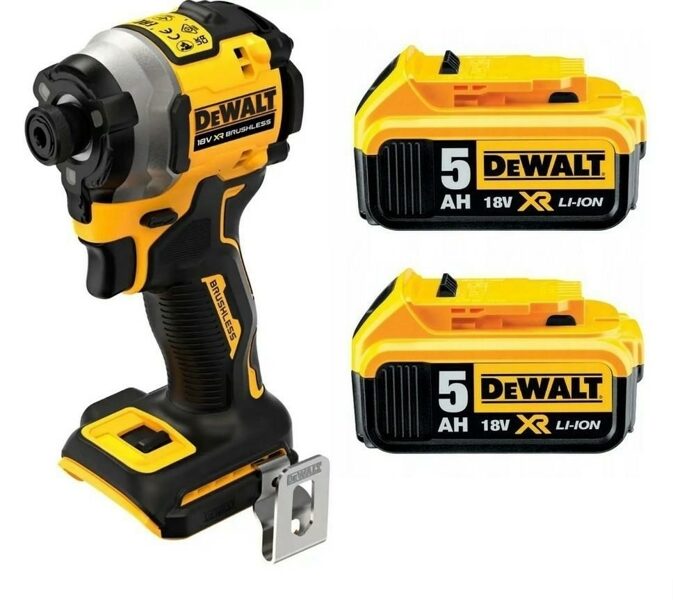 Triecienskrūvgriezis DeWalt DCF850P2T-QW 18 V; 2x5,0 Ah akum.