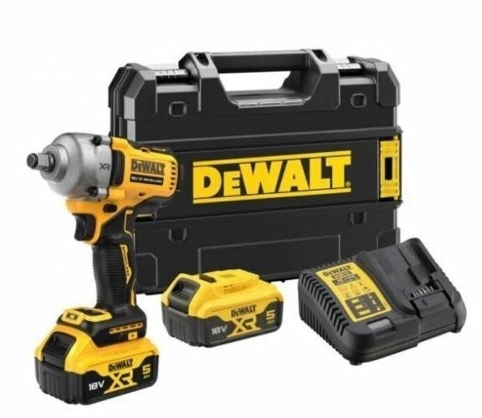 DEWALT. УДАРНЫЙ КЛЮЧ 1/2" 18 В 812 Нм 2x5,0 Ач 4-СКОРОСТНОЙ ПРЕДОХРАНИТЕЛЬНОЕ КОЛЬЦО TSTAK DCF891P2T-QW