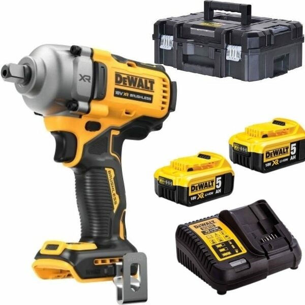 DEWALT. УДАРНЫЙ КЛЮЧ 1/2" 18 В 812 Нм 2x5,0 Ач 4-СКОРОСТНОЙ ХРАПОВИК TSTAK DCF892P2T-QW